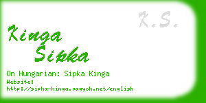 kinga sipka business card
